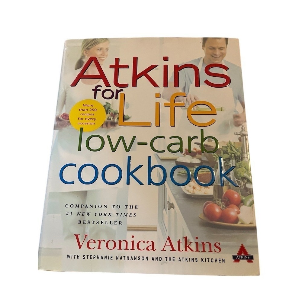 Atkins for Life Low-Carb Cookbook Hardcover w/ Dust Jacket 250+ Recipes‎